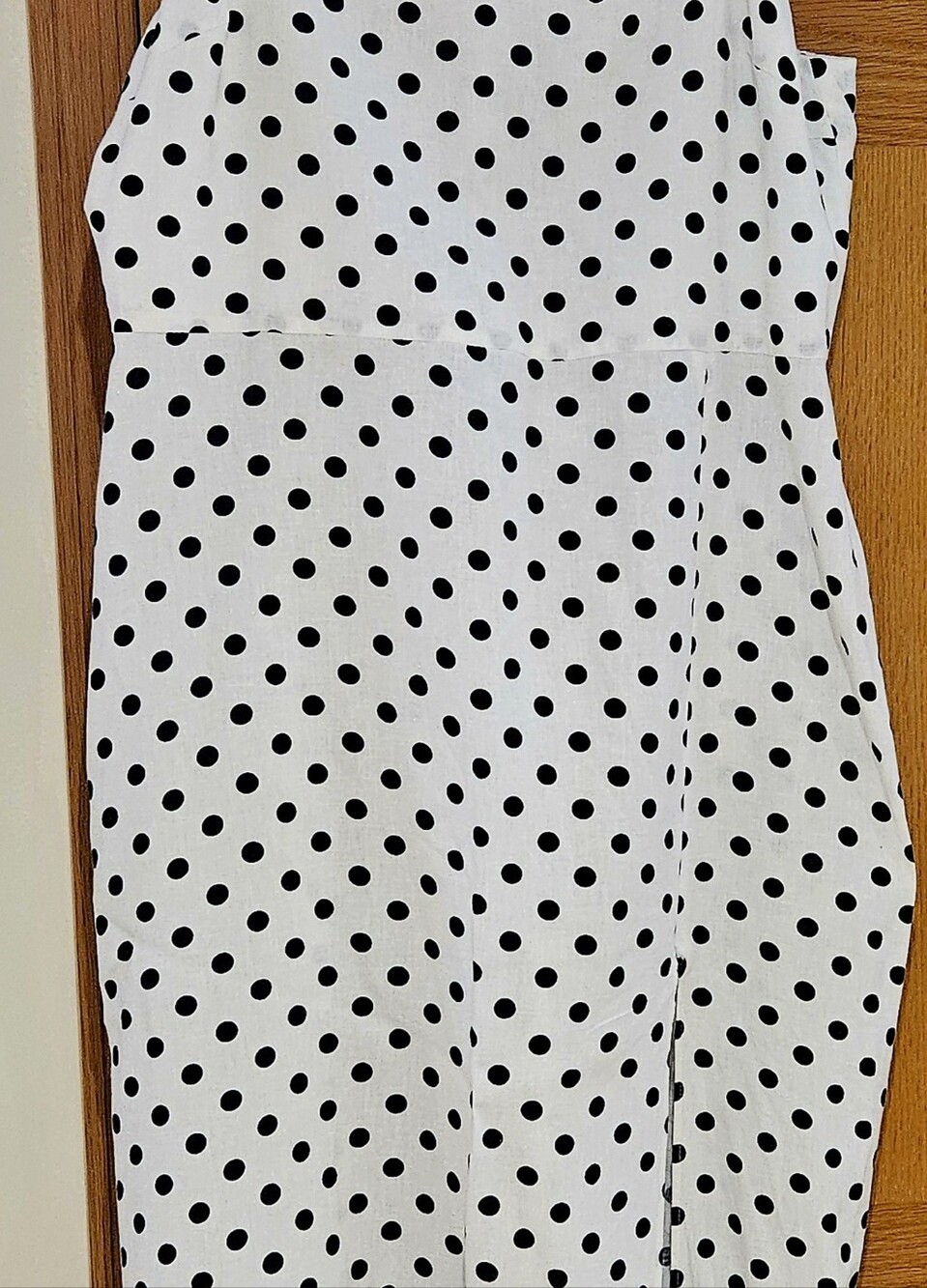 ZARA Polka Dot Cami Midi Dress with Front Slit
